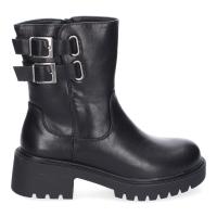 Botines moteros tacón bajo para mujer color negro 5822 - details 1