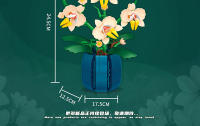 Bloques De Construcción Creativos Y Románticos Con Flor De Orquídea Set De Modelos De Flecos Regalo Para Adultos Y Niñas Decoración Del Hogar - details 11