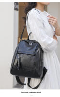Mochila para mujer, sencilla, retro, para viajes, ocio, multifuncional, de gran capacidad, tipo bandolera - details 3