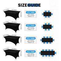 Mantel De Spandex Tendido a Medida Lavable Y Resistente a Arrugas Para Mesa Rectangular De Jardín Ideal Para Eventos Bodas Y Fiestas - details 1
