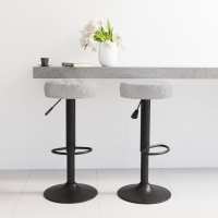 vidaXL Taburetes de cocina 2 unidades terciopelo en color Negro/Azul/Gris y más | cómodas modernas ergonómicas para comedor cocina salón hogar - details 2