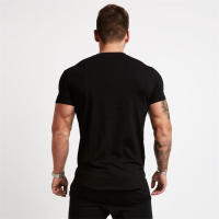 Camiseta Deportiva De Hombre Para Gimnasio Y Fitness Camisetas Musculadas De Moda Cortas Transpirables Para Verano Talla Slim Fit - details 12