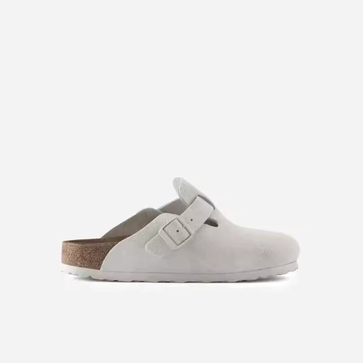 Calzado hombre Zuecos Birkenstock Zuecos Boston Suede Blanco - 1