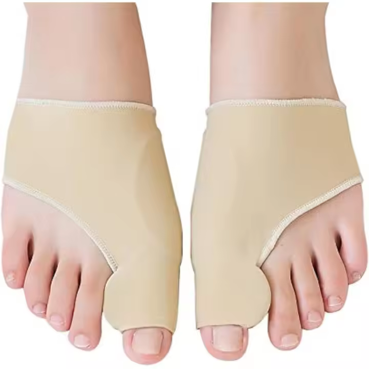 Corrector de juanetes, enderezador del dedo gordo del pie, mangas para aliviar el dolor de juanetes, 1 par de protectores de soporte para férulas de juanetes con almohadilla de gel de silicona incorporada - 1