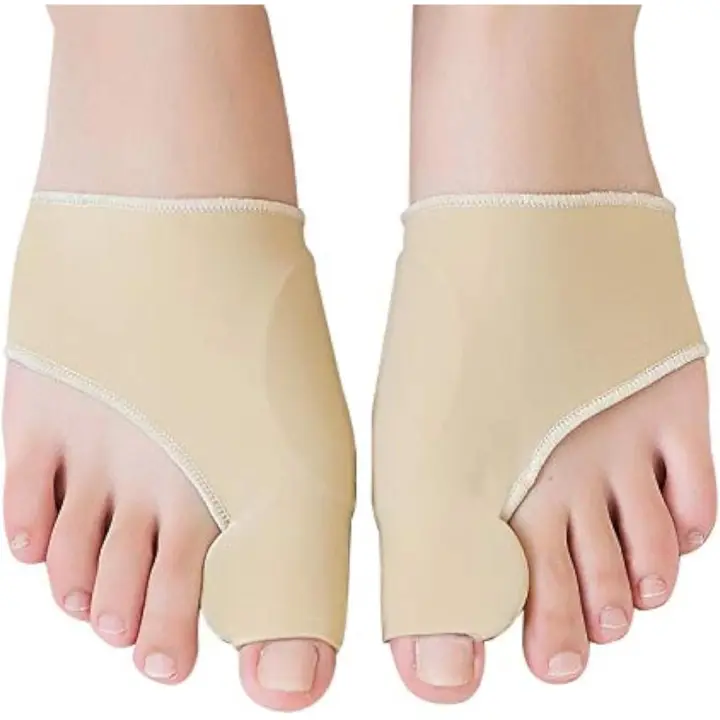 Corrector de juanetes, enderezador del dedo gordo del pie, mangas para aliviar el dolor de juanetes, 1 par de protectores de soporte para férulas de juanetes con almohadilla de gel de silicona incorporada - 1