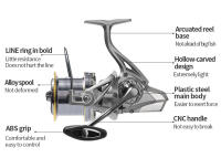 Carrete De Pesca Spinning LINNHUE Potente 20KG Para Agua Salada Y Dulce 8000 9000 10000 12000 14000 Herramienta Ambidextrous Para Pesca En Barco - details 4