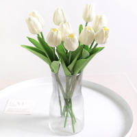 5/10Pcs Arreglo De Flores Artificiales Tulipán Para Boda Decoración De Jardín Exterior Decoración De Hogar En Vaso Plantas Falsas De Seda Para Aniversario Baño De Bebé Cumpleaños - details 1