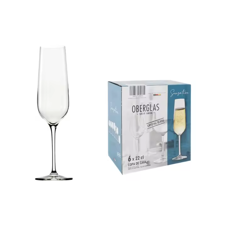 Copa de champán Inde Sensation Ø 5 cm 220 ml 6 Piezas - 1