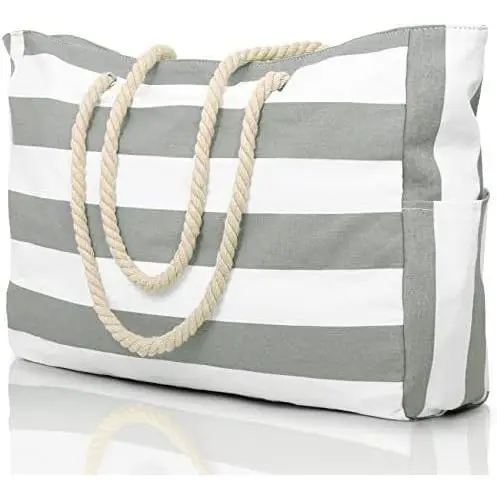 PORCHEDDU Bolsas de Playa para Mujer, Bolso Grande waterproof with Cremallera, Bolso de Playa, impermeable, Hardy, Bolso de Piscina, Bolso large, Claro Green - 1