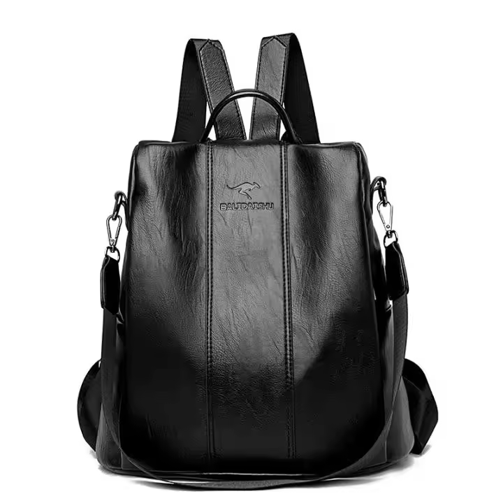 Mochila De Piel antirobo para Mujer, vintage Bolso de Hombre, mochila Viaje Alta capacidad - 1