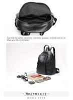 Mochila De Cuero Genuino Zency Para Mujer Anti-Robo Estilo Clásico Casual Para Viajes Y Escuela Bolsa Diaria Para Niñas - details 7