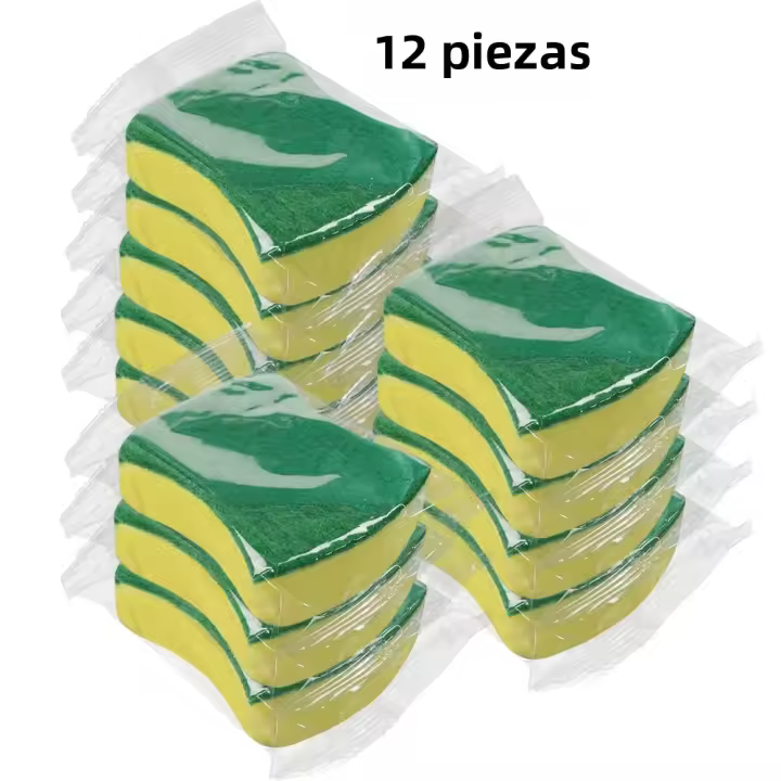 24pcs Esponjas De Limpieza Altamente Absorbentes Individualmente Empaquetadas Eliminadoras De Rusticidad Y Grasa Para La Cocina Y El Hogar - 1