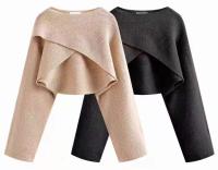 Suéter De Punto Corto De Invierno Para Mujer Estilo Callejero Y2K De Alta Estiramiento Manga Larga O-Neck Suéter Pulla - details 19
