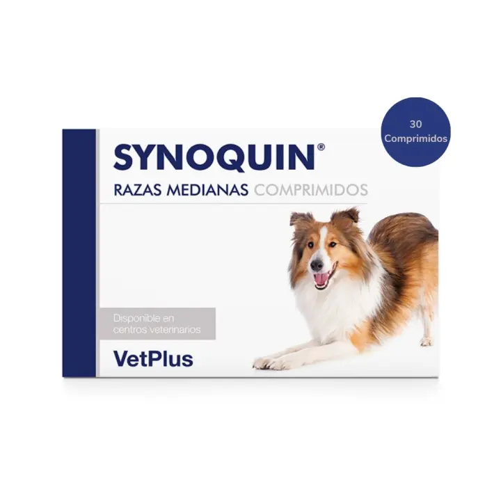 VETPLUS - Synoquin - Condroprotector para Perros de Raza Mediana entre 10-25 kg (Comprimidos) - 1