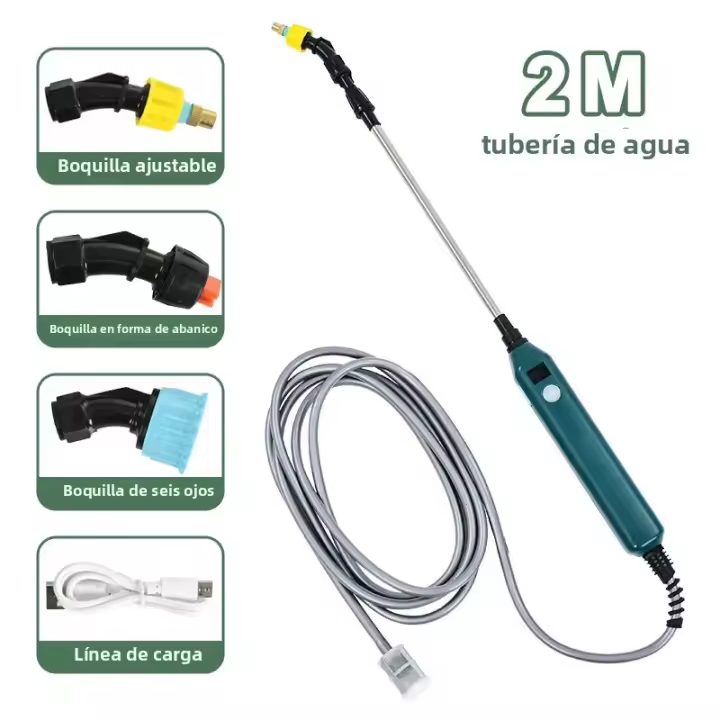 Almohadilla De Jardín Portátil Eléctrica Con 3 Boquillas De Neblina Batería De 2400mAh Herramienta De Riego Para Plantas - 1