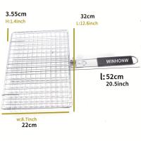 Cesta de Barbacoa Plegable de 1pc para Camping al Aire Libre Cesta de Grill Accesorios para BBQ Ideal para Pescado Camarones Verduras Regalo para Padre Esposo Hombres - details 4