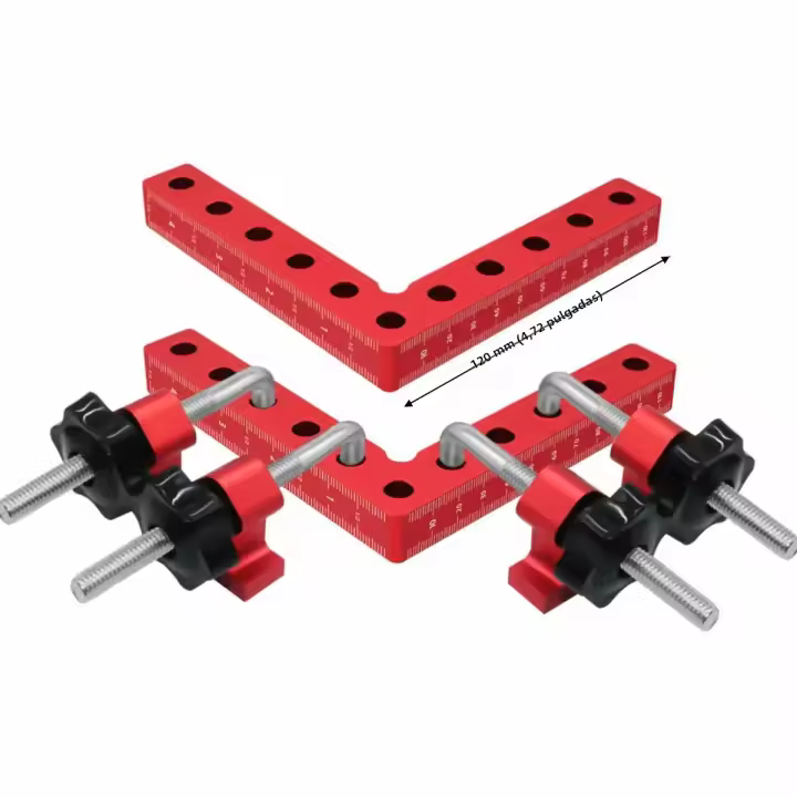 2 Pack Herramienta De Carpintería De Aluminio 90 Grados Posicionamiento Cuadrados Abrazadera Ángulo Derecho Para Trabajos De Madera - 1