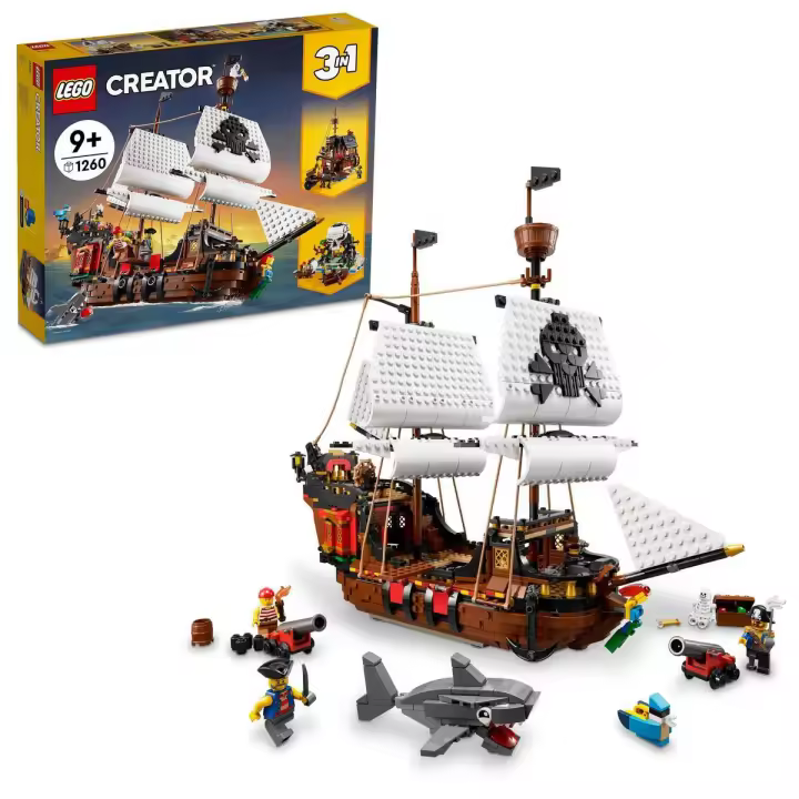 LEGO 31109 Creator 3en1 Barco Pirata Kit de construcción (1260 piezas) - 1