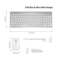 Combo Teclado y Ratón Inalámbricos, Diseño Delgado, Pc/windows - details 1