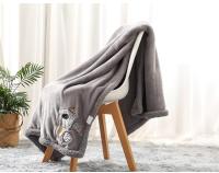 Manta Bebé De Algodón Flannel Con Bordado De Oso Cartoon Para Niños Y Niñas Recién Nacidos Manta De Sillín De Bebé Cubierta De Cama Para Infantes - details 6