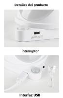 Luz Nocturna Sensor De Movimiento LED Para Armario Cargable Por USB Con Interruptor Táctil Dimmer Luz De Pasillo Y Escalera Batería 18650 Incluida - details 1