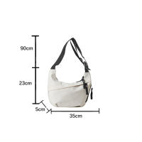 Bolso De Hombro Casual Para Mujer Gran Capacidad Bolsa Cruzada Moda Tote Negro Bolso De Axila Estudiante Bolsa De Mano - details 0