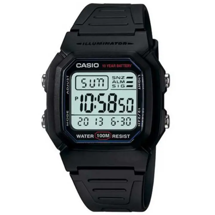 Reloj Digital Casio W-800h-1aves Hombre Negro - 1