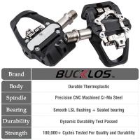 Pedales De Bicicleta BUCKLOS Dual Función Plataforma Para SPD/LOOK Delta Auto- Bloqueo MTB Carretera Pedal De Bicicleta Parte - details 2
