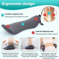 Almohada De Espuma De Memoria Ortopédica Para Alivio Y Soporte Lumbar Ideal Para Dormir De Lado Embarazo Y Maternidad - details 3