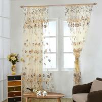 Cortinas De Voile Tulle 100x200cm Patrón De Tulipán Transparente Para Dormitorio Sala De Estar Balcón Cocina Cortina Solánea - details 12