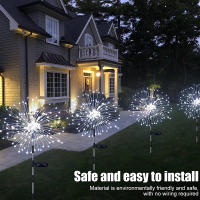 1PCS 490Leds Luces De Fuego Solar Para Jardín Impermeables Con 8 Modos De Iluminación Decoración De Navidad Para Jardín Y Paisaje - details 11