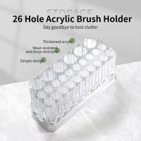Organizador De Pinceles Para Uñas De Acrílico Con 26 Agujeros Kit De Arte De Uñas Estuche De Almacenamiento Para Maquillaje Y Cosméticos Soporte De Exhibición Para Bolígrafos - details 0