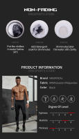 Pantalones De Compresión VANSYDICAL Para Hombre Con Cinturón Elástico Y Rayas Reflectantes Tights De Running Y Gimnasio - details 7