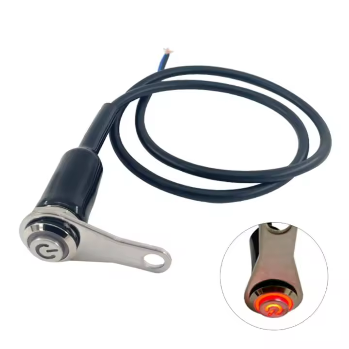 Luces De Manillar Para Motocicleta 12V LED Con Interruptor Antiniebla Impermeable Botón De Montaje Luz De Manillar ON-OFF - 1