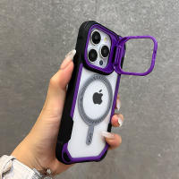 Soporte Plegable Para Lente De Protección Para Funda Magsafe Para iPhone 11 12 13 14 15 16 pro Max plus Armadura Magnética Antichoque Bumper Cubierta - details 9