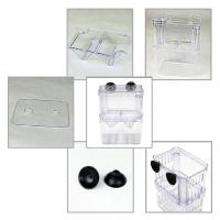 Incubador De Acuario Multifuncional Con Alcance Claro Para La Cría Y Aislamiento De Peces Tanque Para Guppies De Hatching Doble - details 4