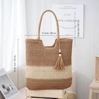Bolsas de Playa de paja para Mujer, Bolsa de Playa Tejida, casual, Bohemian, Grande, Bolso de hombre para Vacaciones - details 2