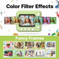 Cámara de impresión instantánea para niños 1080P Pantalla IPS de 2,4 pulgadas Zoom 10X with papel de impresión Térmica Bolígrafo de color Correa Para El Cuerpo Tarjeta TF de 32 GB Niños - details 0