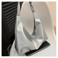 Bolso De Hombro Grande Y De Gran Capacidad Vintage 2025 Para Mujeres Bolso Cruzado De Moda Y Sencillo Con Una Corredera En Colores Negro Rojo Vino Plata Marrón Y Blanco - details 3