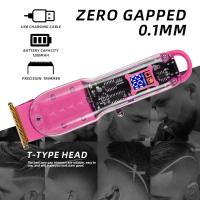 Cortador De Pelo Profesional Recargable Para Hombres Trimmer Eléctrico Transparente Máquina De Corte De Pelo Sin Cordón - details 3