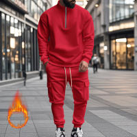Conjunto Deportivo Casual Para Hombres Verano Otoño Invierno Con Cierre De Cremallera Y Veludo Tejido De Poliéster Talla S a XXXL - details 57