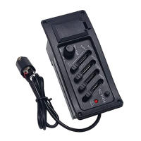 Unidad De Pre-Amp Y EQ Para Guitarra Acústica Piezo 7545R Negro Peso 200g Accesorio De Guitarra Cómodo Y Duradero - details 1