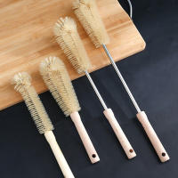 Cepillo De Limpieza Para Botellas Y Vajillas Con Mango Largo De Madera Y Nylon Duradero Para Electrodomésticos De Cocina Y Botellas De Bebé - details 1