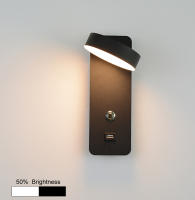 Lámpara De Pared Moderna Para Interior Con Interfaz USB Y Iluminación LED Táctil De 3 Colores Para Sala De Estar Dormitorio Pasillo - details 6