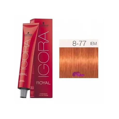 Tinte Igora Royal 8-77 Rubio Claro Cobrizo Intenso 60 ml. Schwarzkopf - 1