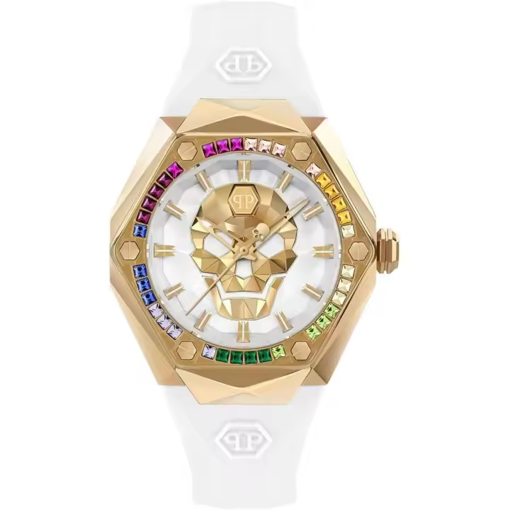 Reloj Philipp Plein $KULL SPIKES LADY caucho blanco , Ref: PWADA0324 - 1