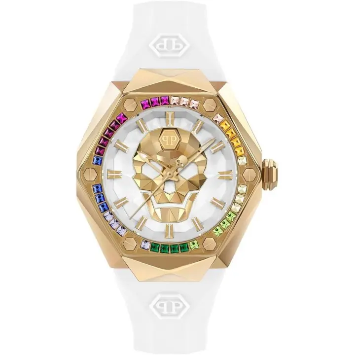 Reloj Philipp Plein $KULL SPIKES LADY caucho blanco , Ref: PWADA0324 - 1