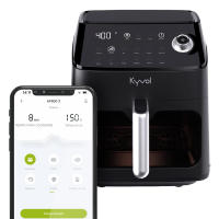 KYVOL AF600 WIFI - Freidora sin Aceite de Aire Caliente - App gratuita. 5,68 L. / 1,5 Kg. de capacidad. Ventana transparente de control. Panel táctil LED con 12 Programas preestablecidos. Cesta con recubrimiento cerámico apta para lavavajillas. - details 2