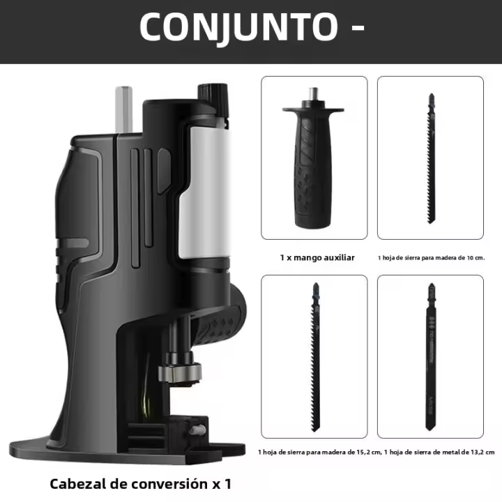 Adaptador Portátil De Serra Reciprocante Para Taladro Eléctrico Con Refuel Automático Herramienta De Corte Para Madera Y Metal - 1