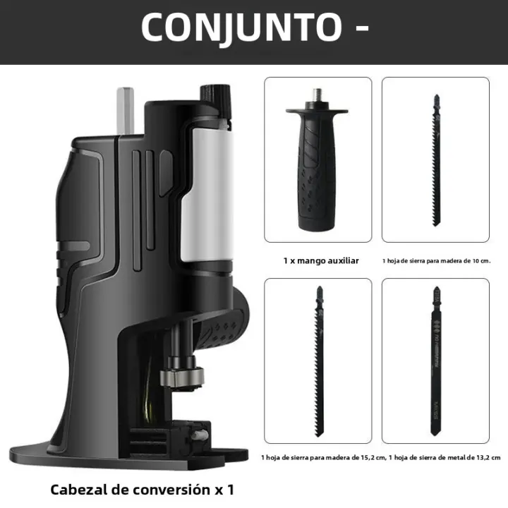 Adaptador Portátil De Serra Reciprocante Para Taladro Eléctrico Con Refuel Automático Herramienta De Corte Para Madera Y Metal - 1